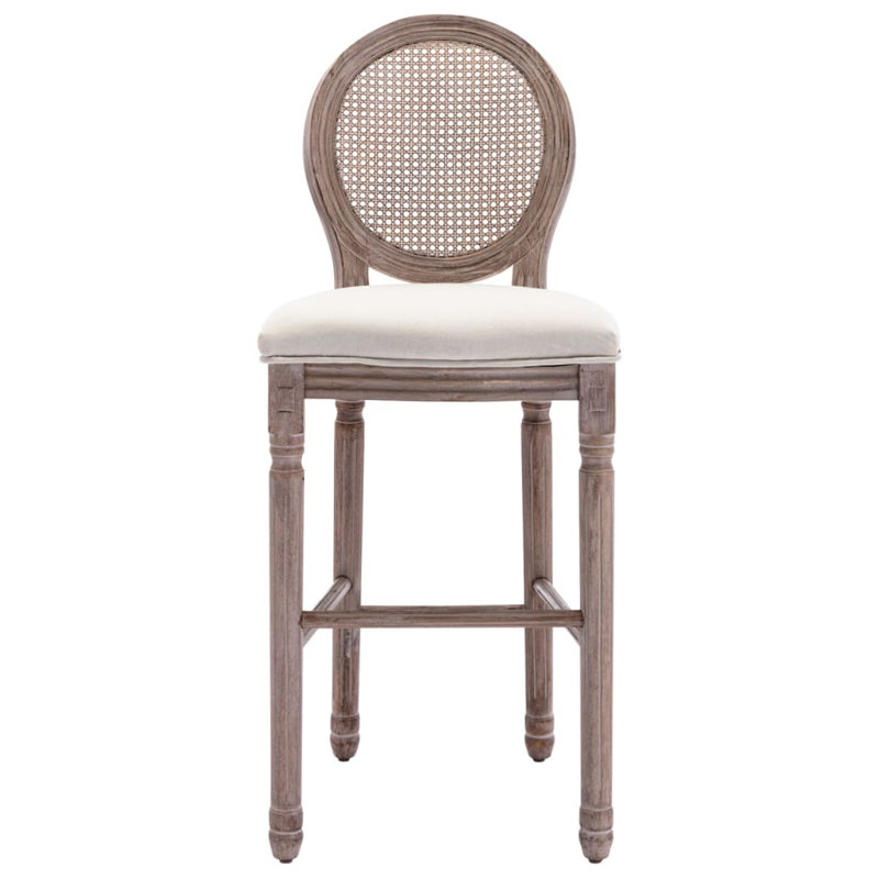 One Allium Way® Bar Stools 2 Pcs Cream White Linen & Reviews Wayfair